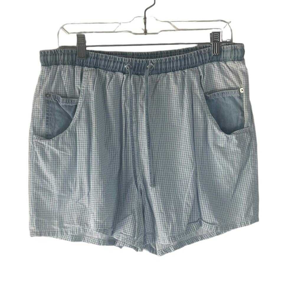 Saeeon Vintage 90s‎ Women's Size Medium Checkered Flowy Pull On Shorts